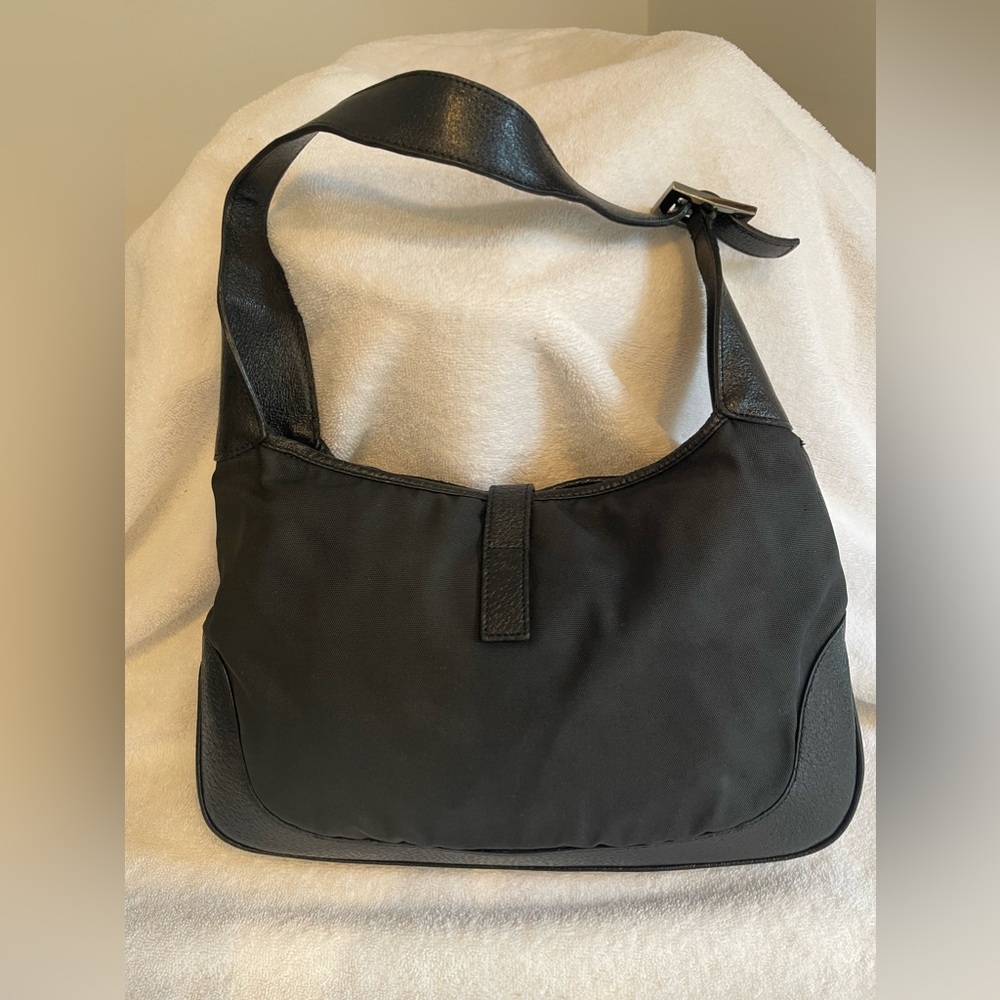 Black Gucci Jackie Canvas & Leather Bag - Picture 3 of 11
